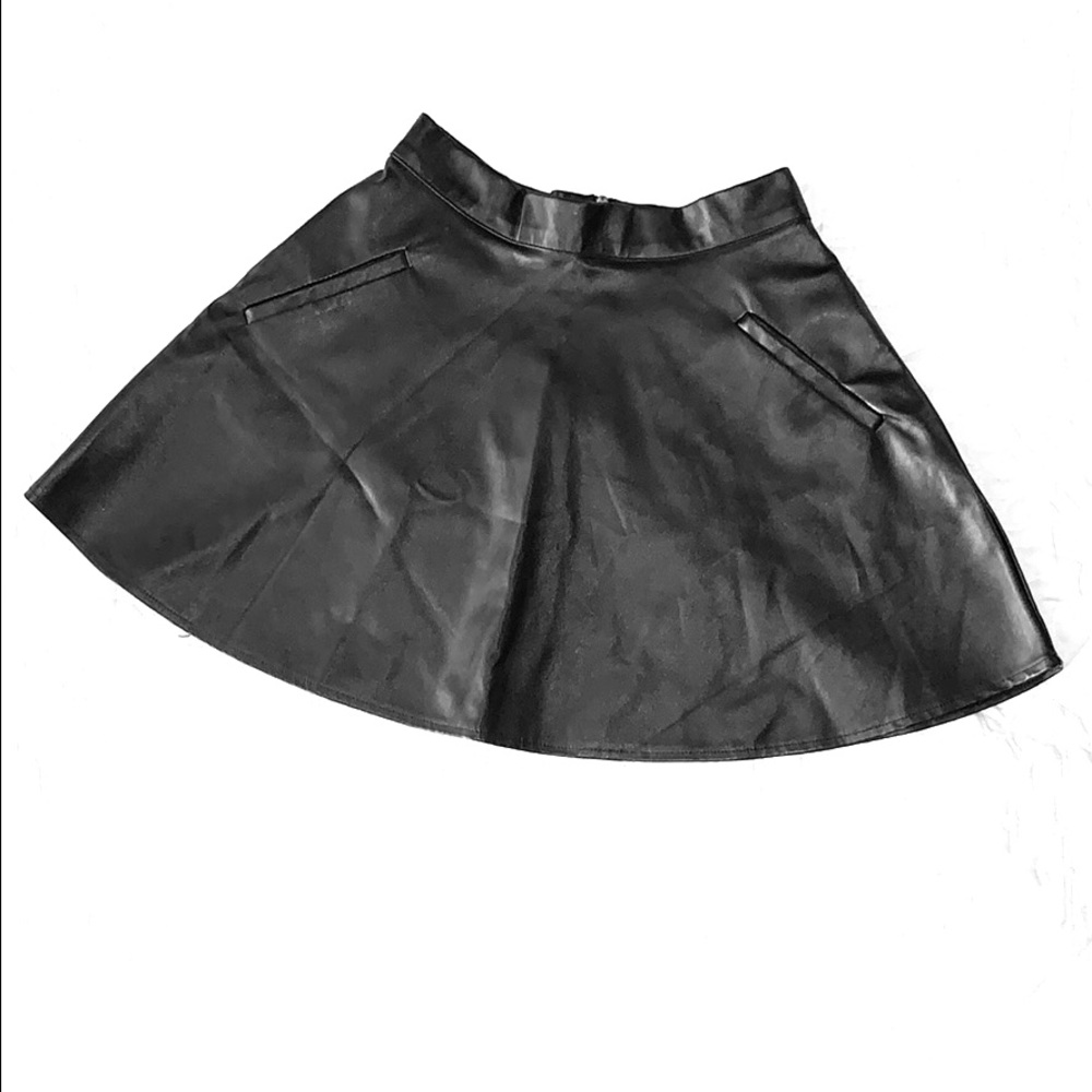 Faux leather skirt